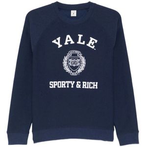 Sporty & Rich, Dames, Sweatshirts & Hoodies, Blauw, Maat: S