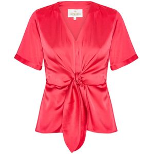 Karmamia, Dames, Blouses & Shirts, Roze, Maat: M Leer,