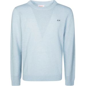 Sun68, Heren, Truien, Blauw, Maat: S Wol,