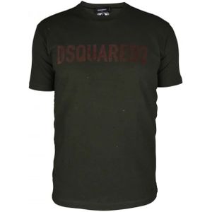 Dsquared2, Heren, Tops, Groen, Maat: M Katoen,