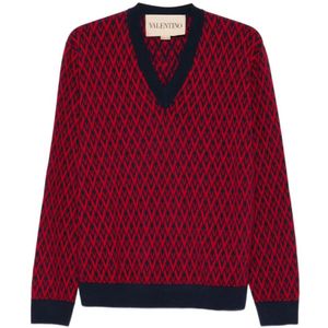 Valentino Garavani, Heren, Truien, Rood, Maat: L Wol,