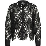 Saint Tropez, Dames, Blouses & Shirts, Zwart, Maat: M Poliester,