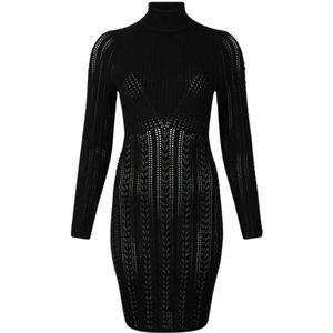 Liu Jo, Dames, Jurken, Zwart, Maat: M