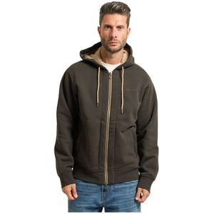 Armani Exchange - Bruine Sweater - Heren - Katoen - Met Fullzip Sluiting