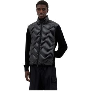 Moncler, Heren, Jassen, Zwart, Maat: L Katoen,