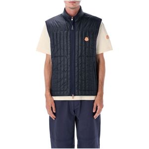 Moncler, Heren, Jassen, Blauw, Maat: XL Taf,