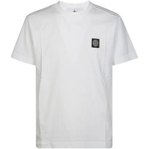 Stone Island, Heren, Tops, Wit, Maat: XL Katoen,
