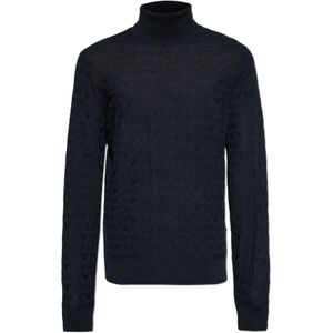 Emporio Armani, Heren, Truien, Zwart, Maat: XL Wol,