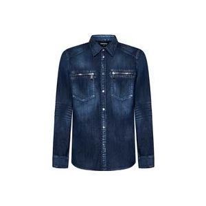 Dsquared2 Denim Hemden , Blue , Heren , Maat: XL