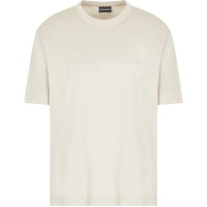 Emporio Armani - Heren T-shirt - Zwart - 70% Lyocell 30% Katoen