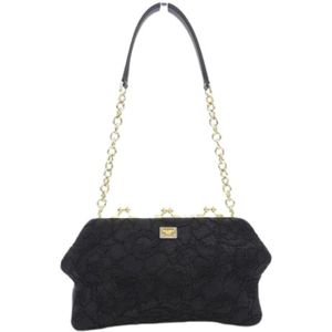 Dolce & Gabbana Pre-owned, Dames, Pre-owned, Zwart, Maat: ONE Size Leer,