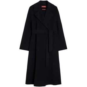 Max Mara, Dames, Mantels, Blauw, Maat: M Wol,