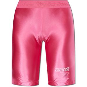 Versace Jeans Couture, Dames, Korte broeken, Roze, Maat: S Synthetisch,