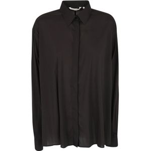 Xacus, Dames, Blouses & Shirts, Zwart, Maat: XS Zijde,