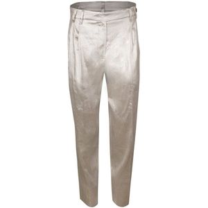 Brunello Cucinelli, Dames, Broeken, Beige, Maat: XS Linnen,