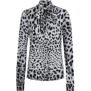 Dolce & Gabbana, Dames, Blouses & Shirts, Grijs, Maat: XS Zijde,