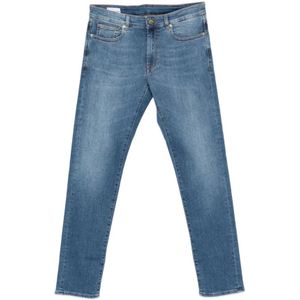 Incotex, Heren, Jeans, Blauw, Maat: W33 Leer,