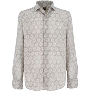 Fedeli, Heren, Overhemden, Grijs, Maat: 5XL Katoen,