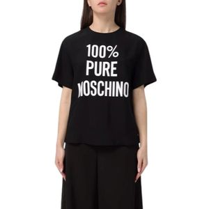 Moschino, Dames, Tops, Zwart, Maat: S