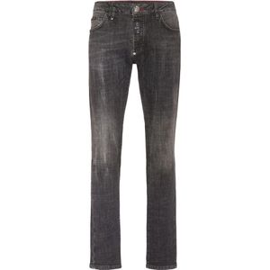 Philipp Plein, Heren, Jeans, Grijs, Maat: W34 Denim,