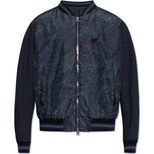 Etro, Heren, Jassen, Blauw, Maat: L Satijn,