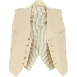 Maison Margiela, Dames, Jassen, Geel, Maat: XS Wol,