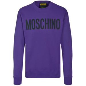 Moschino, Heren, Sweatshirts & Hoodies, Paars, Maat: XS Katoen,