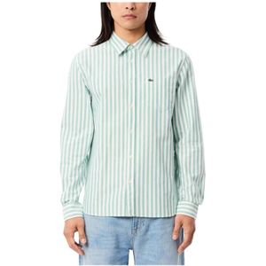 Lacoste, Heren, Overhemden, Groen, Maat: S