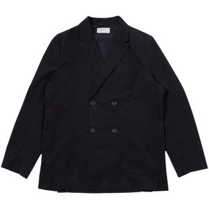 Universal Works, Heren, Jassen, Blauw, Maat: XS Tweed,