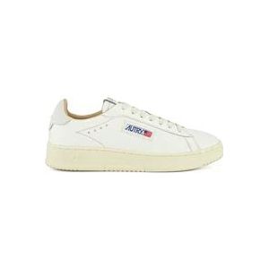 Autry Witte Leren Lage Sneakers , Beige , Heren , Maat: 40 EU