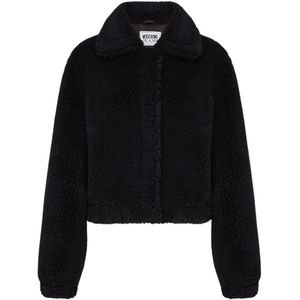 Moschino, Heren, Jassen, Zwart, Maat: M Poliester,