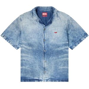 Diesel, Heren, Overhemden, Blauw, Maat: XL Denim,