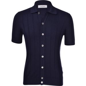 Gran Sasso, Heren, Tops, Blauw, Maat: L Katoen,