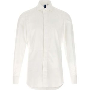 Finamore, Heren, Overhemden, Wit, Maat: 3XL Katoen,