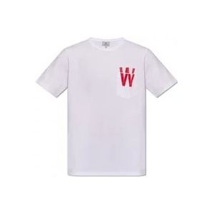 Woolrich Bedrukt T-shirt , White , Heren , Maat: L