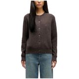 Samsøe Samsøe - Nor Short Cardigan 7355 - Bruin - Wol en Alpaca