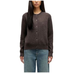 Samsøe Samsøe - Nor Short Cardigan 7355 - Bruin - Wol en Alpaca