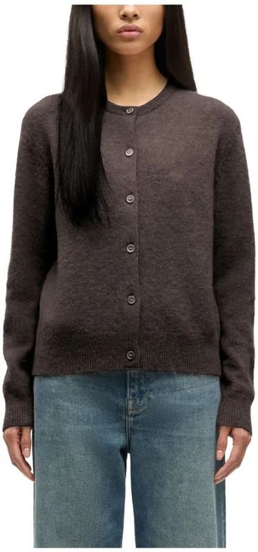 Samsøe Samsøe - Nor Short Cardigan 7355 - Bruin - Wol en Alpaca