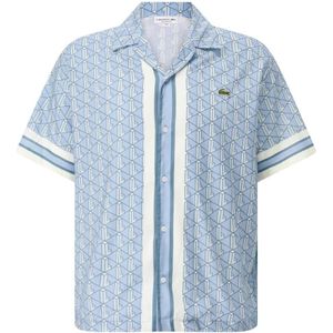 Lacoste - Monogram Shirt - Blauw - Katoen/Viscose
