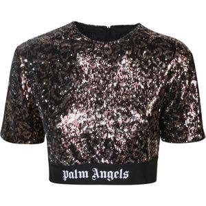 Palm Angels, Dames, Blouses & Shirts, Veelkleurig, Maat: XS Polyamide,