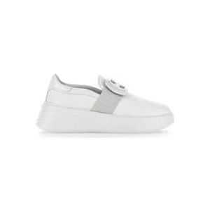 Hogan Witte platte schoenen voor dames , White , Dames , Maat: 36 EU