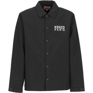 Kenzo, Heren, Jassen, Zwart, Maat: S