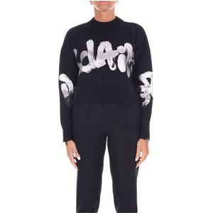 Disclaimer, Dames, Truien, Zwart, Maat: XS Katoen,