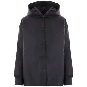 Aspesi, Dames, Jassen, Zwart, Maat: S Nylon,