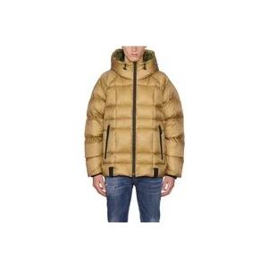 Dsquared2 Gewatteerde jas met capuchon , Beige , Heren , Maat: M