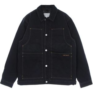Carhartt Wip, Heren, Jassen, Zwart, Maat: L Katoen,