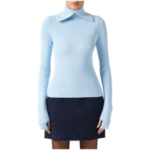 Iceberg, Dames, Truien, Blauw, Maat: S Leer,