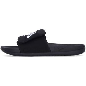 Nike Verstelbare Slide Heren Slippers Zwart/Wit , Black , Heren , Maat: 46 1/2 EU