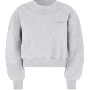 The Attico - Sweatshirt - Grijs - Katoen - Ronde Hals - Lange Mouwen