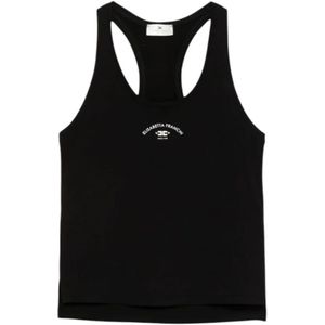 Elisabetta Franchi, Dames, Tops, Zwart, Maat: M Poliester,